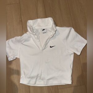 Nike White Polo crop top